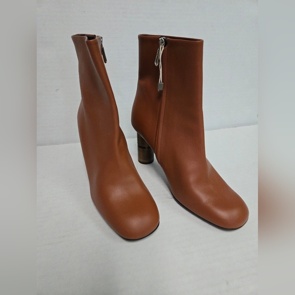 NEOU Stan clowesia 80 leather ankle boots Brown Woman's Size 40 1/2 Heeled Boots - Picture 9 of 16